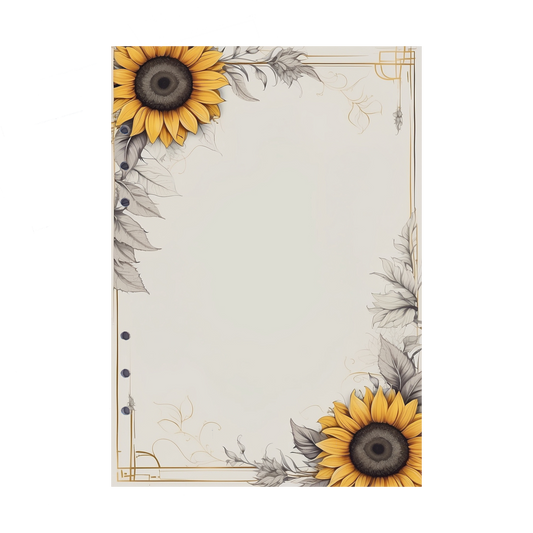 DIN A5 Ringbucheinlagen 6-fach Lochung mit Motiv | Bild Sunflower 64