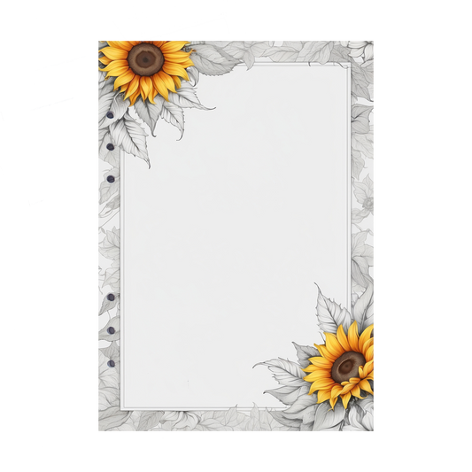 DIN A5 Ringbucheinlagen 6-fach Lochung mit Motiv | Bild Sunflower 65