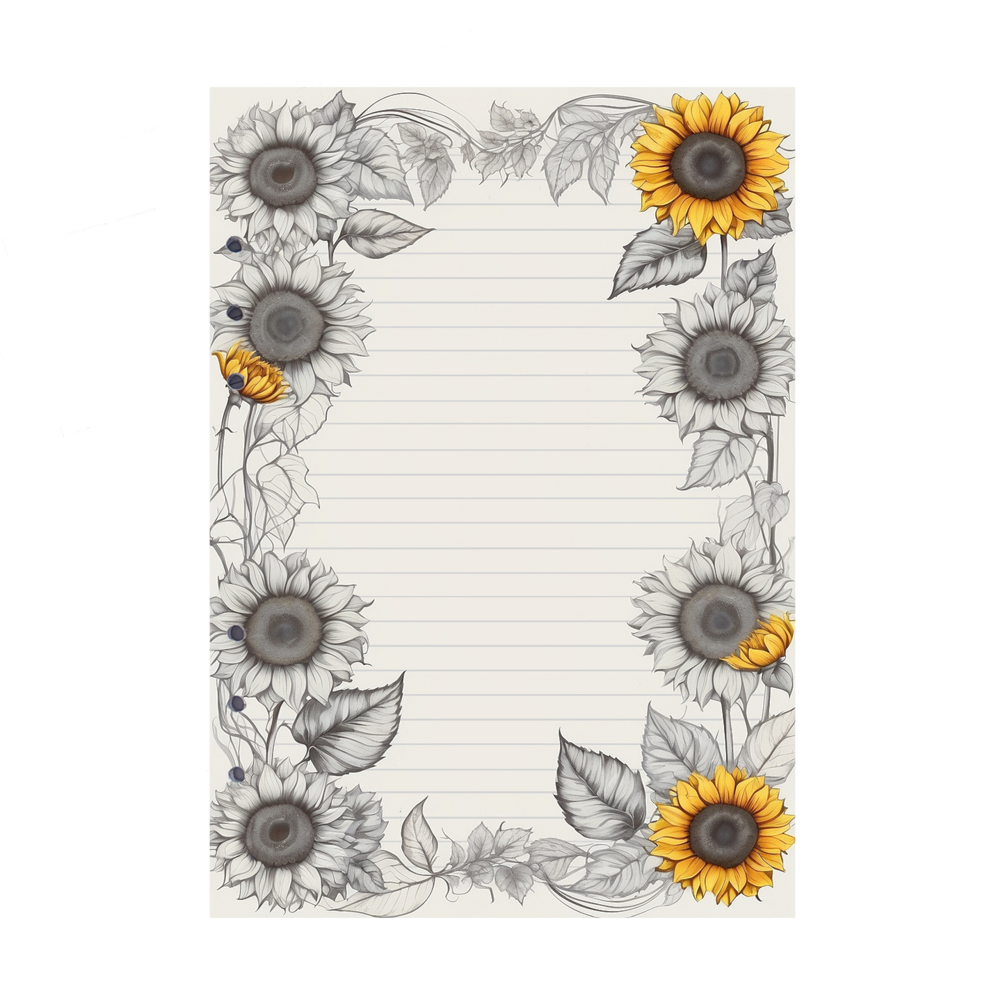 DIN A5 Ringbucheinlagen 6-fach Lochung mit Motiv | Bild Sunflower 66