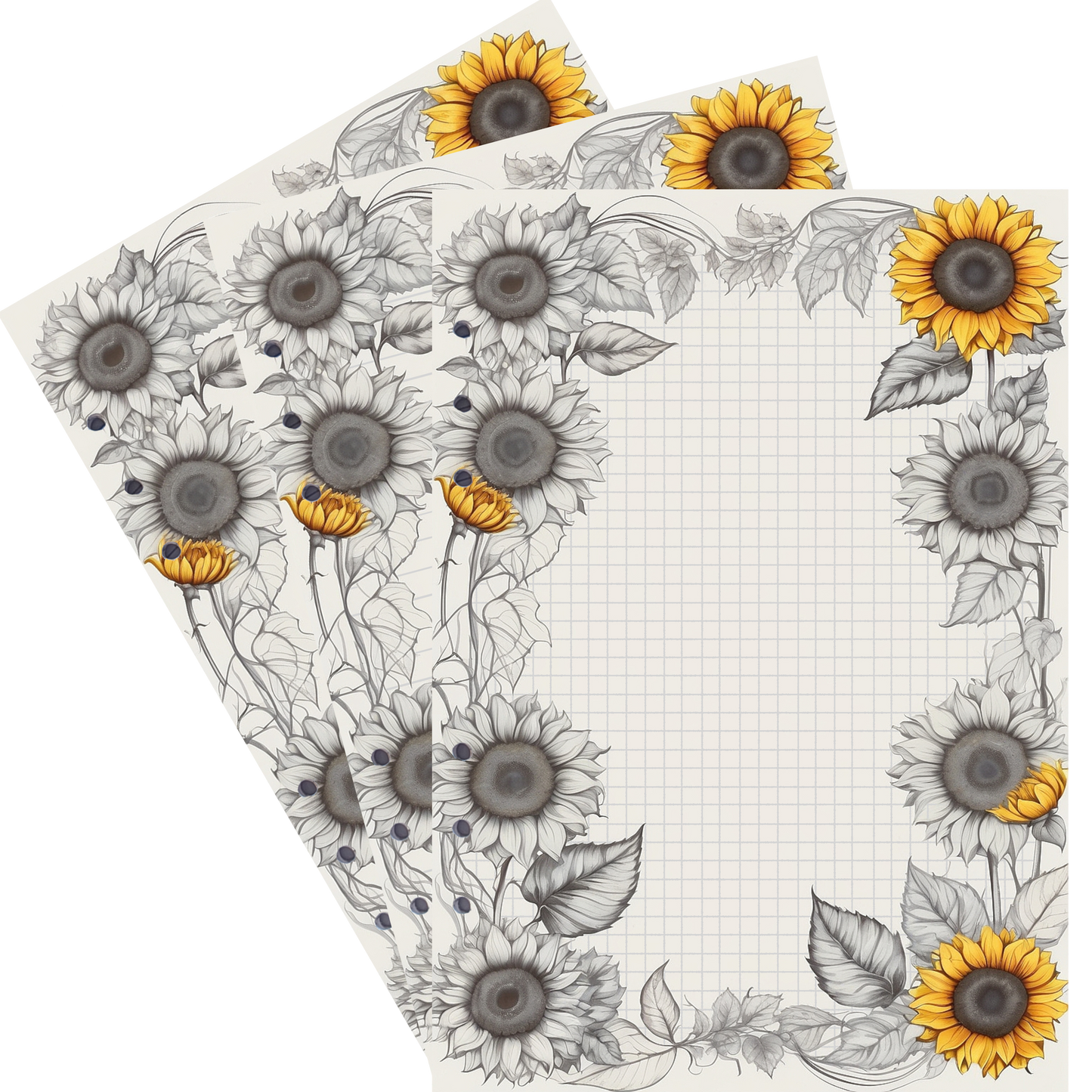 DIN A5 Ringbucheinlagen 6-fach Lochung mit Motiv | Bild Sunflower 66