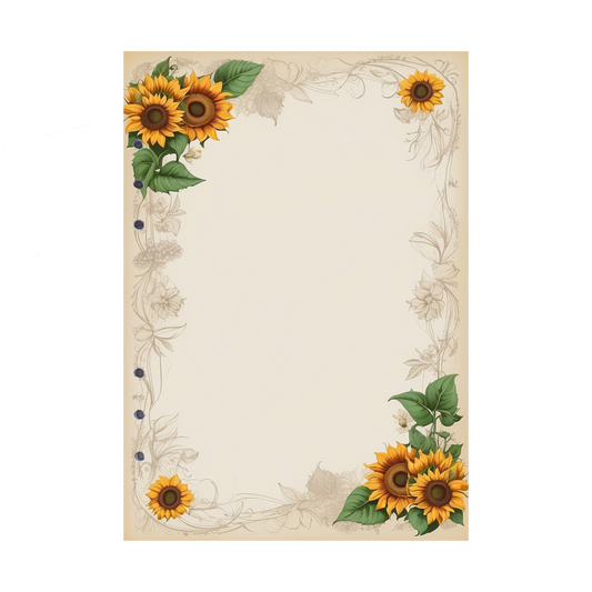 DIN A5 Ringbucheinlagen 6-fach Lochung mit Motiv | Bild Sunflower 67