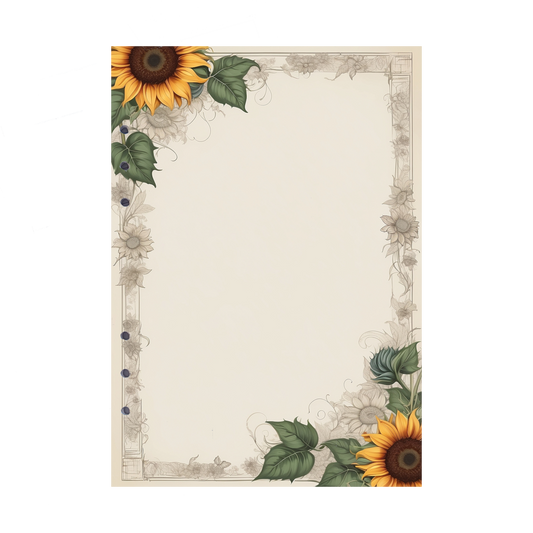 DIN A5 Ringbucheinlagen 6-fach Lochung mit Motiv | Bild Sunflower 69