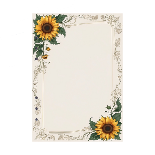 DIN A5 Ringbucheinlagen 6-fach Lochung mit Motiv | Bild Sunflower 70