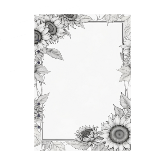 DIN A5 Ringbucheinlagen 6-fach Lochung mit Motiv | Bild Sunflower 71