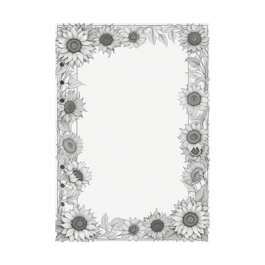 DIN A5 Ringbucheinlagen 6-fach Lochung mit Motiv | Bild Sunflower 72