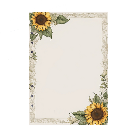 DIN A5 Ringbucheinlagen 6-fach Lochung mit Motiv | Bild Sunflower 73