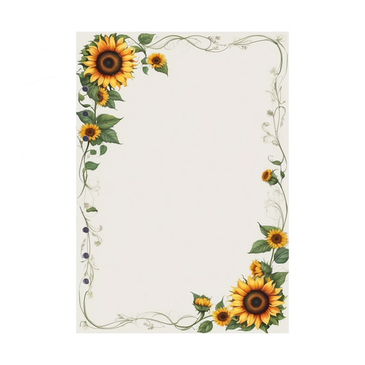 DIN A5 Ringbucheinlagen 6-fach Lochung mit Motiv | Bild Sunflower 74