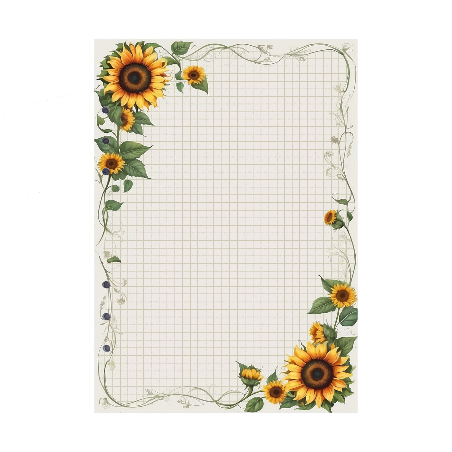 DIN A5 Ringbucheinlagen 6-fach Lochung mit Motiv | Bild Sunflower 74