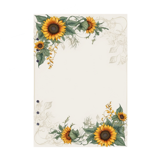 DIN A5 Ringbucheinlagen 6-fach Lochung mit Motiv | Bild Sunflower 76