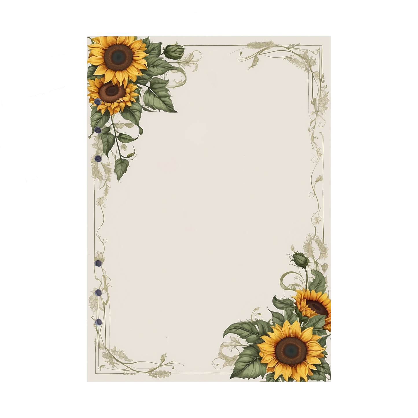 DIN A5 Ringbucheinlagen 6-fach Lochung mit Motiv | Bild Sunflower 78
