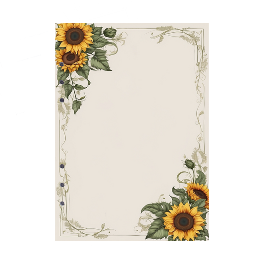 DIN A5 Ringbucheinlagen 6-fach Lochung mit Motiv | Bild Sunflower 78