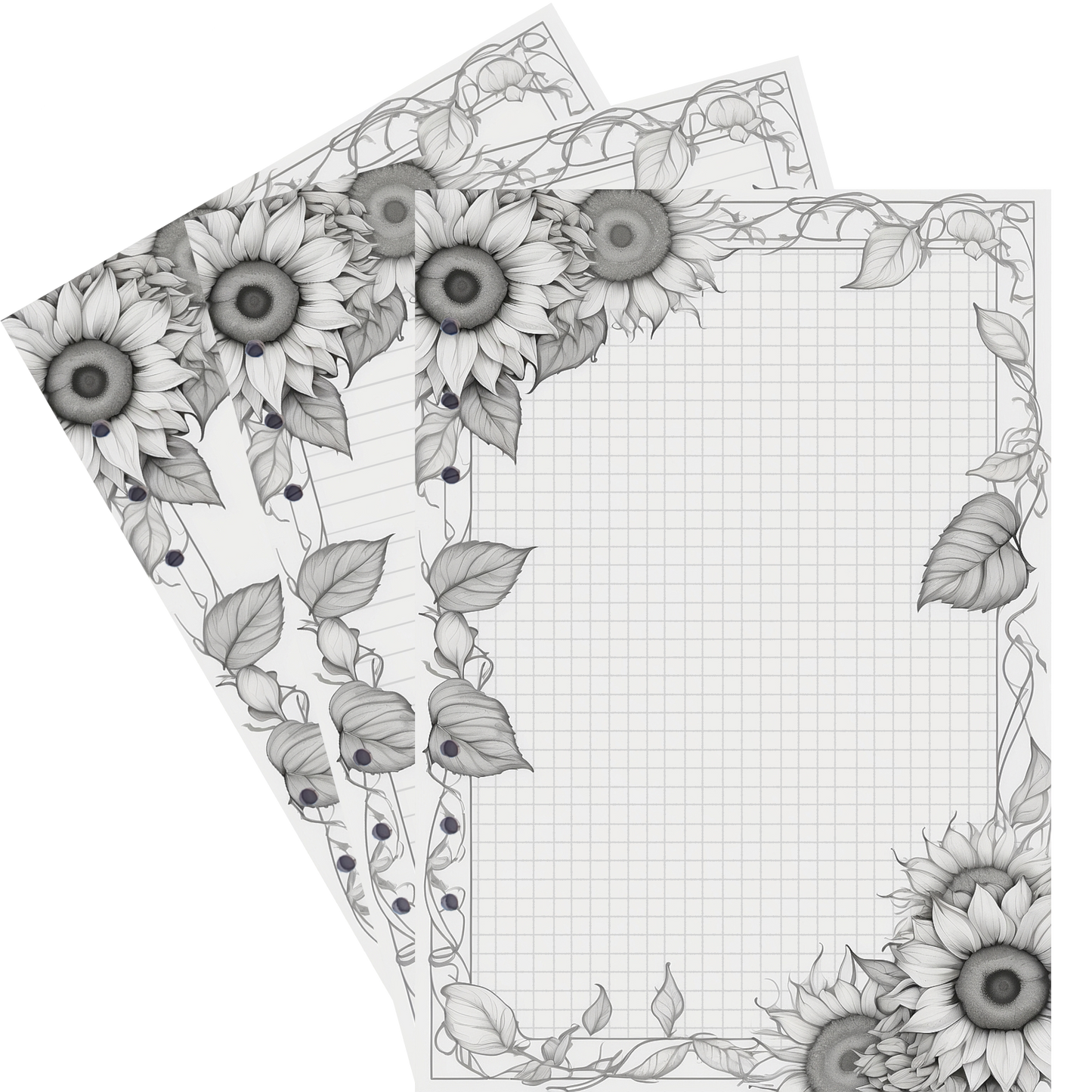 DIN A5 Ringbucheinlagen 6-fach Lochung mit Motiv | Bild Sunflower 79