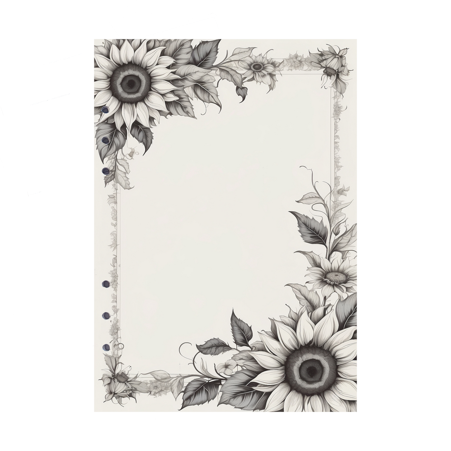 DIN A5 Ringbucheinlagen 6-fach Lochung mit Motiv | Bild Sunflower 9