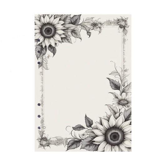 DIN A5 Ringbucheinlagen 6-fach Lochung mit Motiv | Bild Sunflower 9