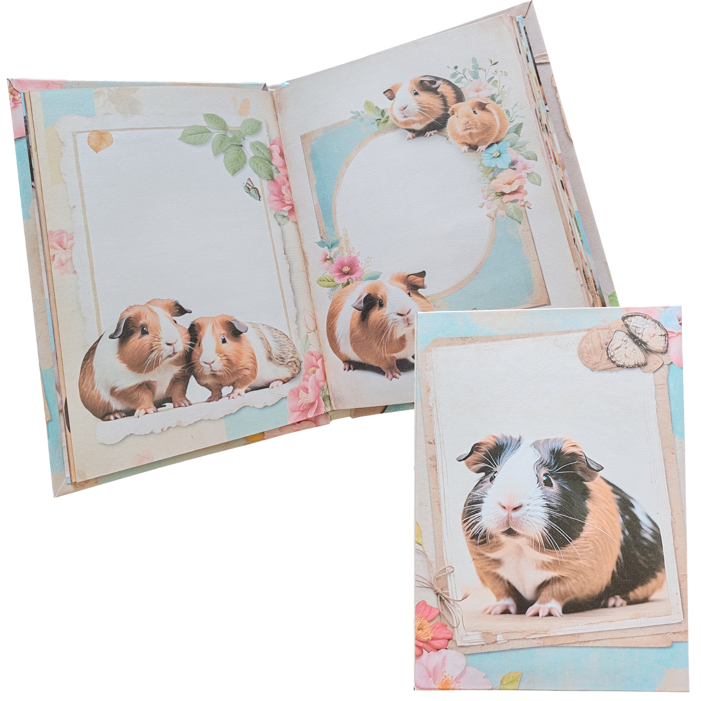 Illustriertes Notizbuch | Motiv Sweet Guinea Pigs | DIN A5 Hardcover | 160 Seiten