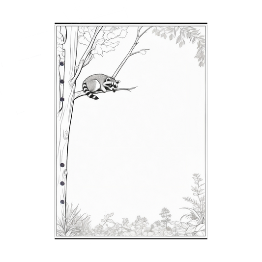 DIN A5 Ringbucheinlagen 6-fach Lochung mit Motiv | Bild Waschbär 5