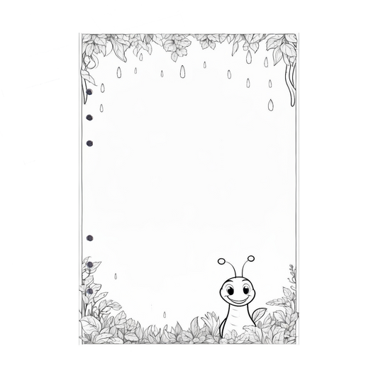 DIN A5 Ringbucheinlagen 6-fach Lochung mit Motiv | Bild Wurm 1