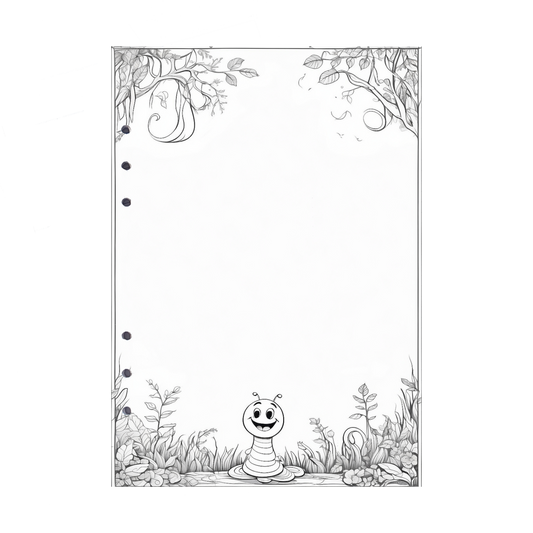 DIN A5 Ringbucheinlagen 6-fach Lochung mit Motiv | Bild Wurm 2