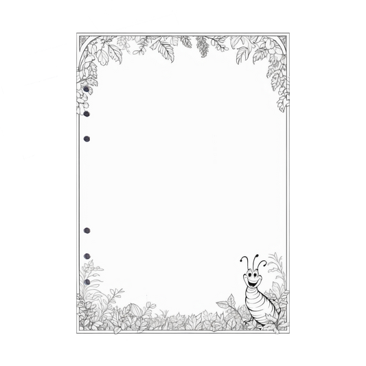 DIN A5 Ringbucheinlagen 6-fach Lochung mit Motiv | Bild Wurm 3