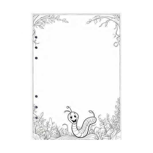 DIN A5 Ringbucheinlagen 6-fach Lochung mit Motiv | Bild Wurm 4