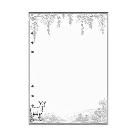 DIN A5 Ringbucheinlagen 6-fach Lochung mit Motiv | Bild Ziege 1