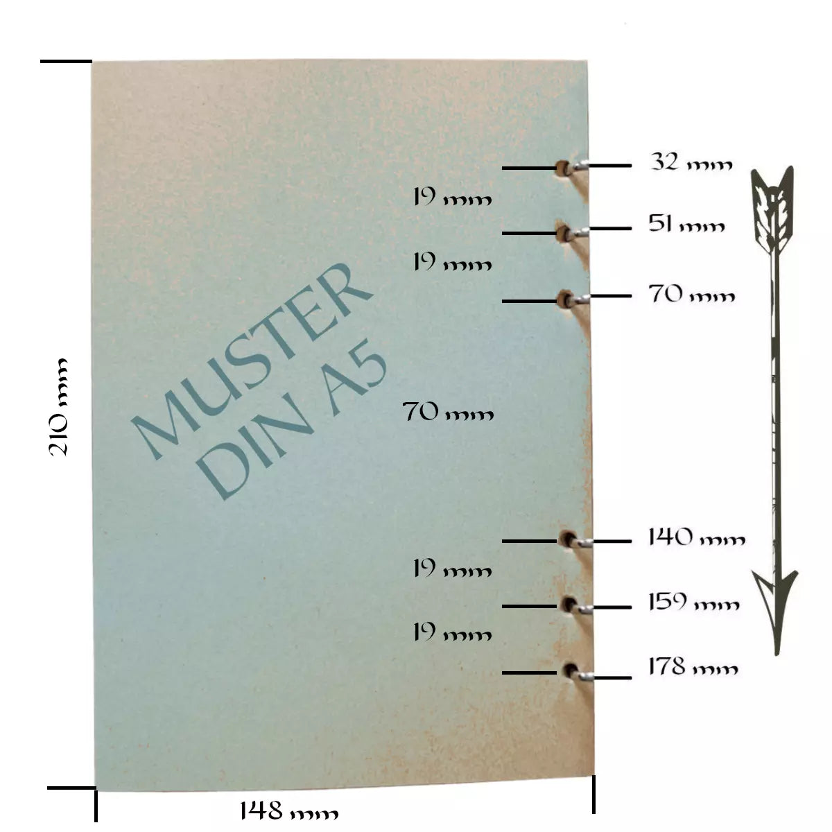 DIN A5 Ringbucheinlagen 6-fach Lochung mit Motiv | Bild Sunflower 53