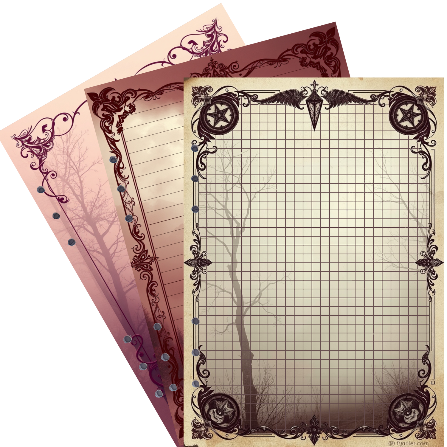 DIN A5 Ringbucheinlagen - Mystic Fog
