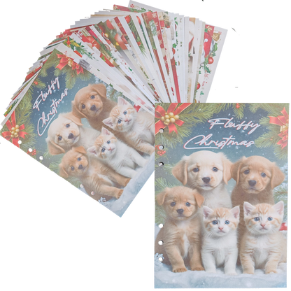 Fluffy Christmas - DIN A5 / DIN A6 Journaleinlagen