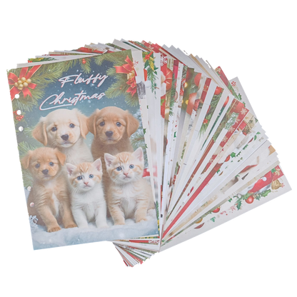 Fluffy Christmas - DIN A5 / DIN A6 Journaleinlagen