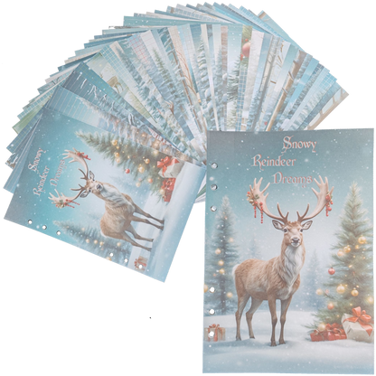 Snowy Reindeer Dreams - DIN A5 / DIN A6 Journaleinlagen