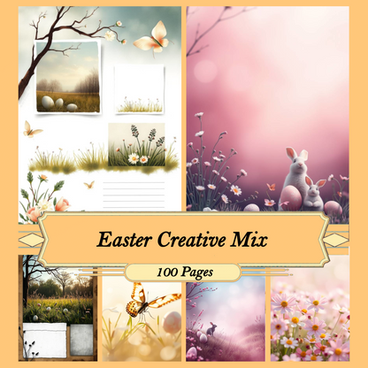 Easter Creative Mix | Digital Download | 100 Bilder | Scrapbook | A4