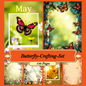 Butterfly-Crafting-Set | Digital Download | 100 Bilder | Scrapbook | A4