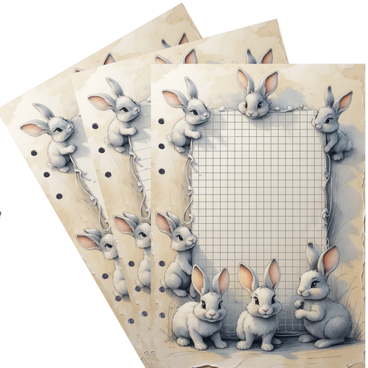 DIN A5 Ringbucheinlagen 6-fach Lochung mit Motiv | Happy Easter 10
