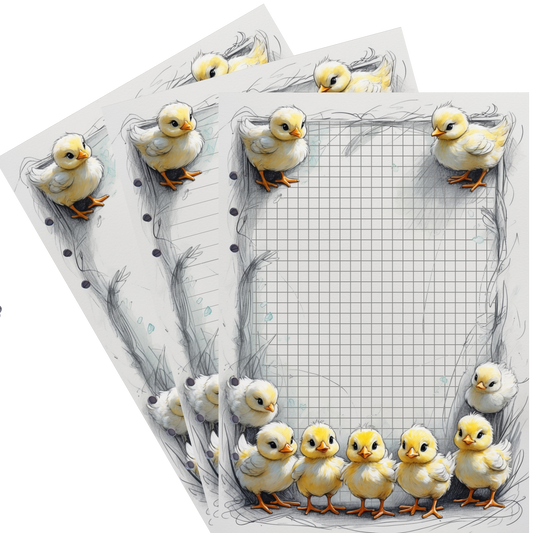 DIN A5 Ringbucheinlagen 6-fach Lochung mit Motiv | Happy Easter 11