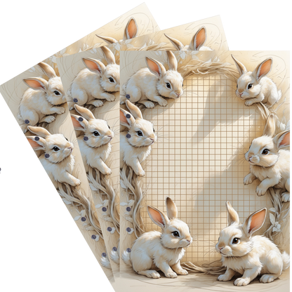 DIN A5 Ringbucheinlagen 6-fach Lochung mit Motiv | Happy Easter 12