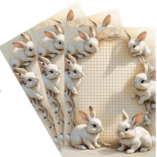 DIN A5 Ringbucheinlagen 6-fach Lochung mit Motiv | Happy Easter 12