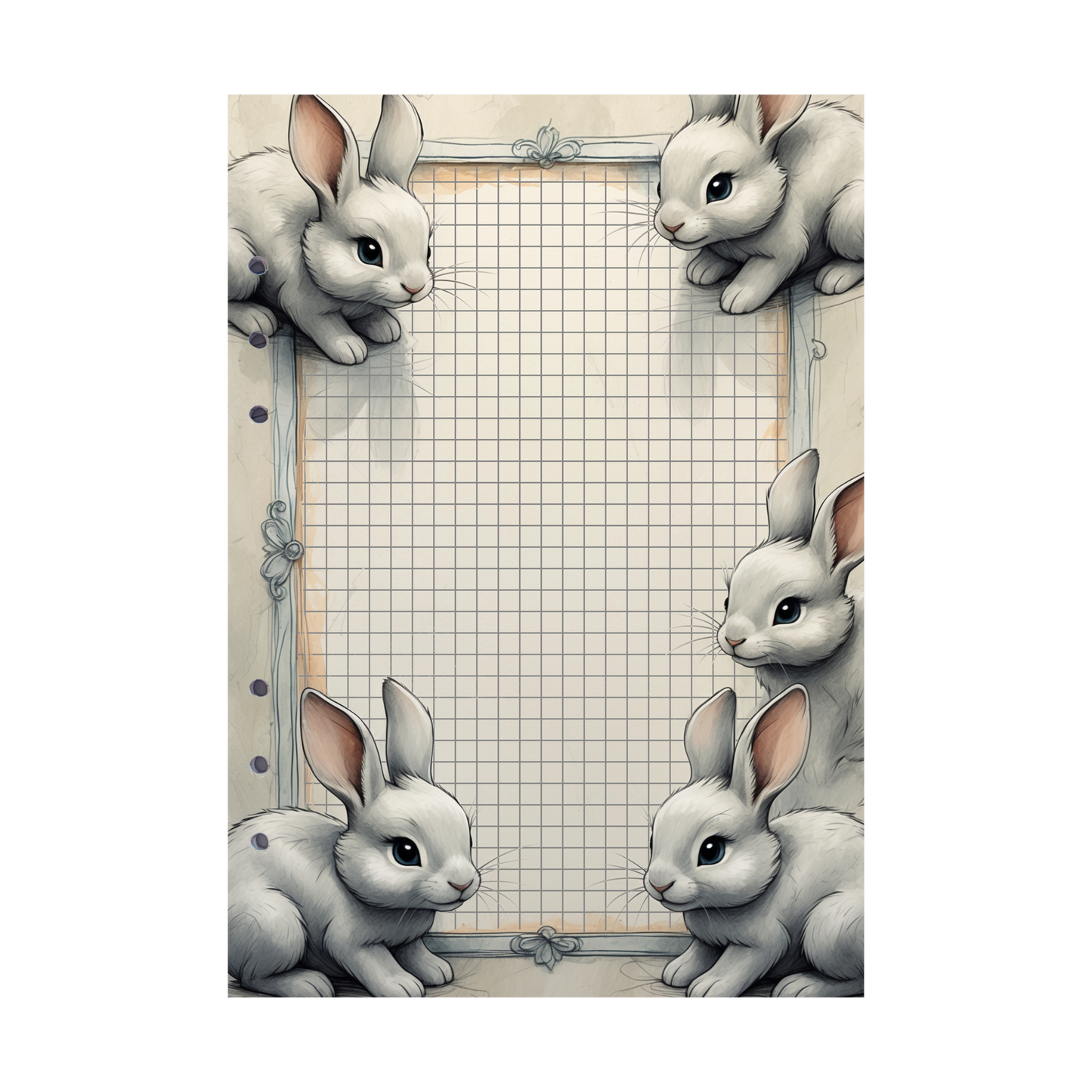 DIN A5 Ringbucheinlagen 6-fach Lochung mit Motiv | Happy Easter 15