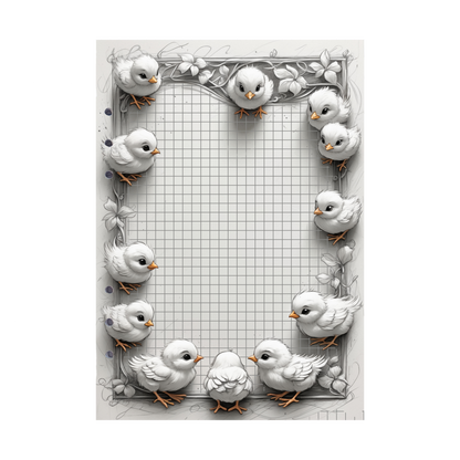 DIN A5 Ringbucheinlagen 6-fach Lochung mit Motiv | Happy Easter 16