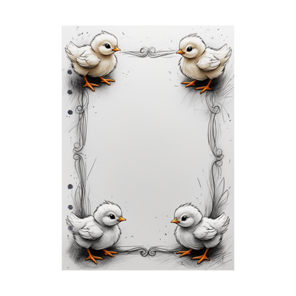 DIN A5 Ringbucheinlagen 6-fach Lochung mit Motiv | Happy Easter 17