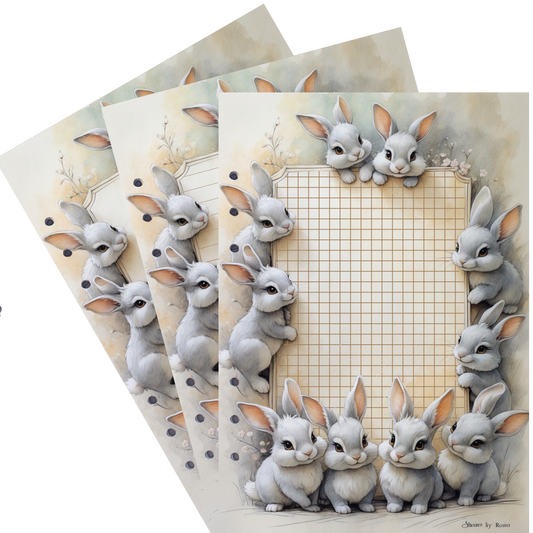 DIN A5 Ringbucheinlagen 6-fach Lochung mit Motiv | Happy Easter 19