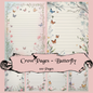 Butterfly Notizseiten | Digital Download | 100 Seiten | Liniert | A4