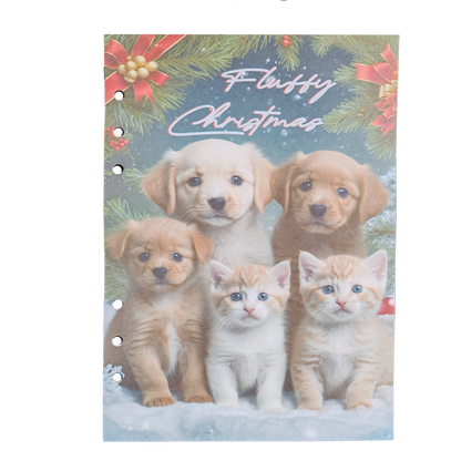 Fluffy Christmas - DIN A5 / DIN A6 Journaleinlagen