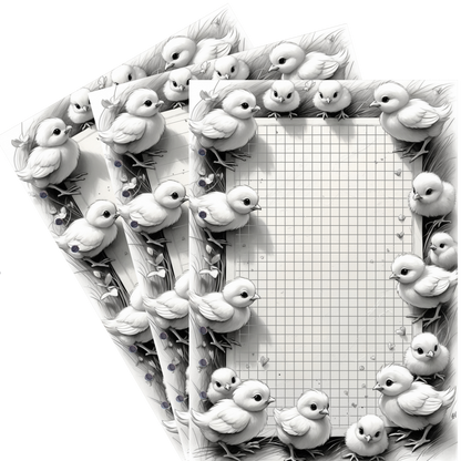 DIN A5 Ringbucheinlagen 6-fach Lochung mit Motiv | Happy Easter 1
