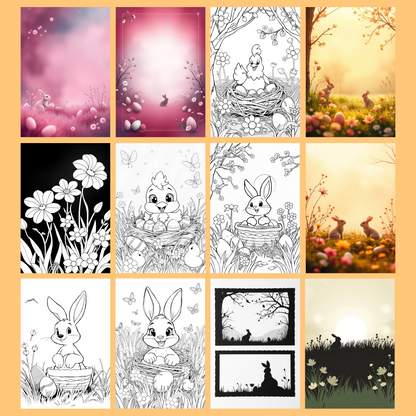 Easter Creative Mix | Digital Download | 100 Bilder | Scrapbook | A4