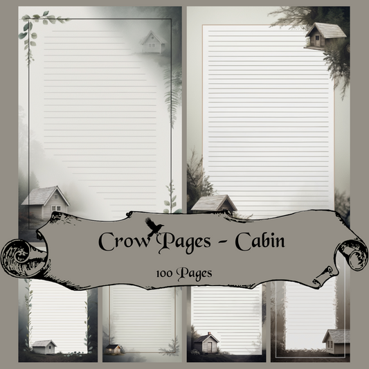Cabin Notizseiten | Digital Download | 100 Seiten | Liniert | A4