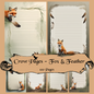 Fox & Feather Notizseiten | Digital Download | 100 Seiten | Liniert | A4