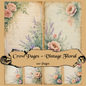 Vintage Floral Notizseiten | Digital Download | 100 Seiten | Liniert | A4