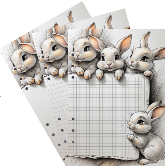 DIN A5 Ringbucheinlagen 6-fach Lochung mit Motiv | Happy Easter 20