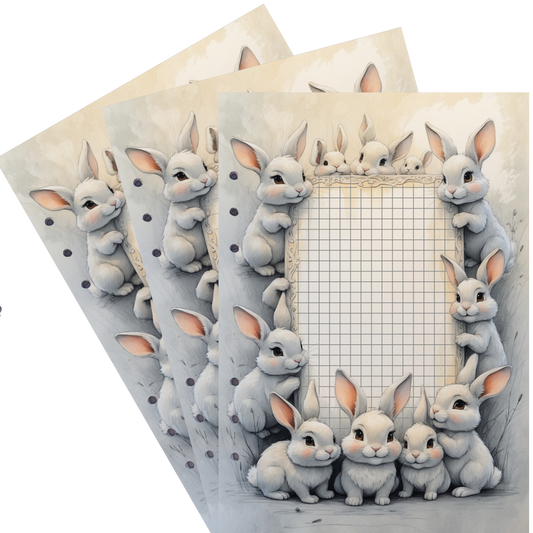 DIN A5 Ringbucheinlagen 6-fach Lochung mit Motiv | Happy Easter 21