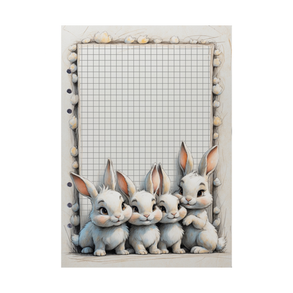 DIN A5 Ringbucheinlagen 6-fach Lochung mit Motiv | Happy Easter 23